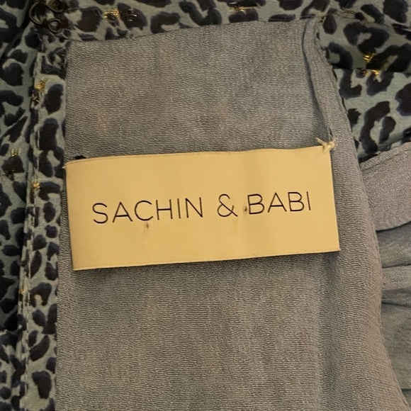 Sachin & Babi Cheetah Sky Blue Midnight Maxi Dress - Picture 12 of 16